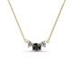 1 - Raia Black and White Diamond Three Stone Pendant 
