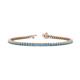 1 - Izarra 2.30 mm Blue Topaz Eternity Tennis Bracelet 