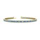 1 - Leslie 2.90 mm Blue Topaz and Diamond Eternity Tennis Bracelet 