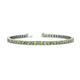 1 - Leslie 2.90 mm Peridot and Diamond Eternity Tennis Bracelet 