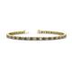 1 - Leslie 2.90 mm Smoky Quartz and Diamond Eternity Tennis Bracelet 