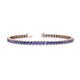 1 - Leslie 3.40 mm Tanzanite Eternity Tennis Bracelet 