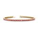 1 - Leslie 3.40 mm Pink Tourmaline Eternity Tennis Bracelet 