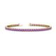 1 - Leslie 3.40 mm Amethyst Eternity Tennis Bracelet 