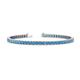 1 - Leslie 3.40 mm Blue Topaz Eternity Tennis Bracelet 
