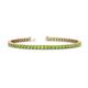 1 - Leslie 3.40 mm Peridot Eternity Tennis Bracelet 