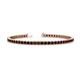 1 - Leslie 3.40 mm Red Garnet Eternity Tennis Bracelet 