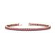 1 - Leslie 3.40 mm Rhodolite Garnet Eternity Tennis Bracelet 