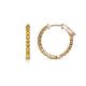 1 - Carisa 0.51 ctw (1.70 mm) Inside Outside Round Citrine Eternity Hoop Earrings 