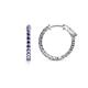 1 - Carisa 0.51 ctw (1.70 mm) Inside Outside Round Iolite Eternity Hoop Earrings 