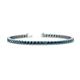 1 - Leslie 3.40 mm Blue Diamond Eternity Tennis Bracelet 