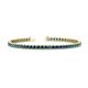 1 - Leslie 3.40 mm Blue Diamond Eternity Tennis Bracelet 