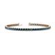 1 - Leslie 3.40 mm Blue Diamond Eternity Tennis Bracelet 