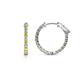 1 - Carisa 0.64 ctw (1.70 mm) Inside Outside Round Yellow Sapphire and Natural Diamond Eternity Hoop Earrings 