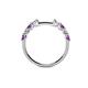 5 - Alicia 2.60 mm Amethyst and Diamond 8 Stone Wedding Band 