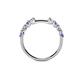 5 - Alicia 2.60 mm Iolite and Diamond 8 Stone Wedding Band 