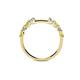 5 - Alicia 2.60 mm Yellow and White Diamond 8 Stone Wedding Band 