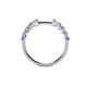 5 - Alicia 2.60 mm Tanzanite and Diamond 8 Stone Wedding Band 