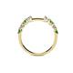 5 - Alicia 2.60 mm Green Garnet and Diamond 8 Stone Wedding Band 