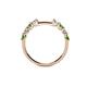 5 - Alicia 2.60 mm Green Garnet and Diamond 8 Stone Wedding Band 