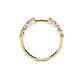 5 - Alicia 2.60 mm Pink Tourmaline and Diamond 8 Stone Wedding Band 