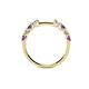 5 - Alicia 2.60 mm Amethyst and Diamond 8 Stone Wedding Band 