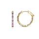 1 - Carisa 0.58 ctw (1.70 mm) Inside Outside Round Amethyst and Natural Diamond Eternity Hoop Earrings 