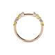 5 - Alicia 2.60 mm Yellow Sapphire and Diamond 8 Stone Wedding Band 