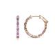 1 - Carisa 0.58 ctw (1.70 mm) Inside Outside Round Amethyst and Natural Diamond Eternity Hoop Earrings 