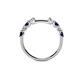 5 - Alicia 2.60 mm Blue Sapphire and Diamond 8 Stone Wedding Band 