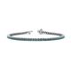 1 - Izarra 2.30 mm London Blue Topaz Eternity Tennis Bracelet 