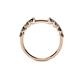 4 - Alicia 2.60 mm Smoky Quartz and Black Diamond Wedding Band 