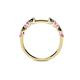 4 - Alicia 2.60 mm Pink Tourmaline and Black Diamond Wedding Band 