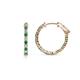 1 - Carisa 0.58 ctw (1.70 mm) Inside Outside Round Emerald and Natural Diamond Eternity Hoop Earrings 