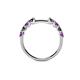 4 - Alicia 2.60 mm Amethyst and Black Diamond Wedding Band 