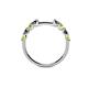 4 - Alicia 2.60 mm Peridot and Black Diamond Wedding Band 