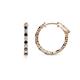 1 - Carisa 0.66 ctw (1.70 mm) Inside Outside Round Black Diamond and Natural Diamond Eternity Hoop Earrings 