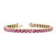 1 - Leslie 4.00 mm Pink Sapphire Eternity Tennis Bracelet 