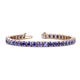 1 - Leslie 4.00 mm Tanzanite Eternity Tennis Bracelet 