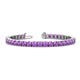 1 - Leslie 4.00 mm Amethyst Eternity Tennis Bracelet 