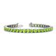 1 - Leslie 4.00 mm Peridot Eternity Tennis Bracelet 