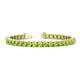1 - Leslie 4.00 mm Peridot Eternity Tennis Bracelet 
