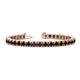 1 - Leslie 4.00 mm Red Garnet Eternity Tennis Bracelet 
