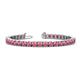 1 - Leslie 4.00 mm Rhodolite Garnet Eternity Tennis Bracelet 