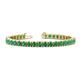 1 - Leslie 4.00 mm Emerald Eternity Tennis Bracelet 