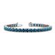 1 - Leslie 4.00 mm Blue Diamond Eternity Tennis Bracelet 