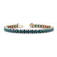 1 - Leslie 4.00 mm Blue Diamond Eternity Tennis Bracelet 