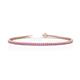1 - Izarra 2.00 mm Pink Sapphire Eternity Tennis Bracelet 