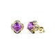 1 - Cynzia Amethyst and Diamond Tulip Stud Earrings 