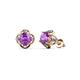 1 - Cynzia Amethyst and Diamond Tulip Stud Earrings 